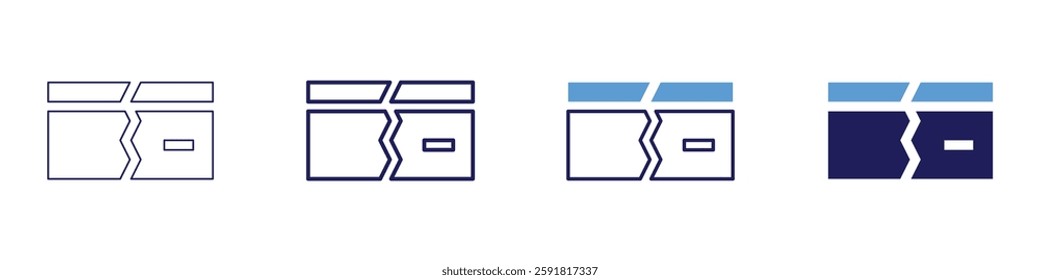 Digital payment solutions icon in 4 different styles. Thin Line, Line, Bold Line, Duotone. Duotone style. Editable stroke.