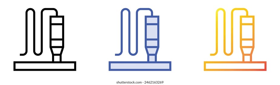 digital pen icon. Linear, Blue Fill and Gradient Style Design Isolated On White Background
