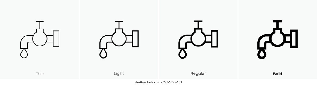 Symbol für digitalen Stift. Dünnes, leichtes Regular- und Bold-Design isoliert auf weißem Hintergrund