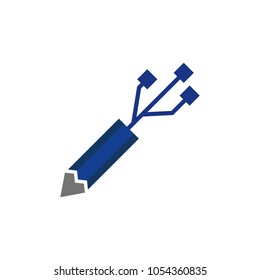 Digital Pencil Logo Icon Design