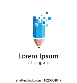 Digital pencil logo images illustration design