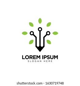 digital pencil logo vector icon download