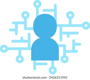 Schaltkreisbild der Digitalpersonentechnologie