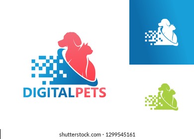 Digital Pets Logo Template Design Vector, Emblem, Design Concept, Creative Symbol, Icon