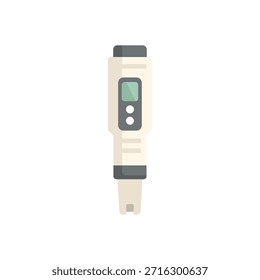 Icono digital del equipo de medición del medidor de pH, ilustración de estilo plano