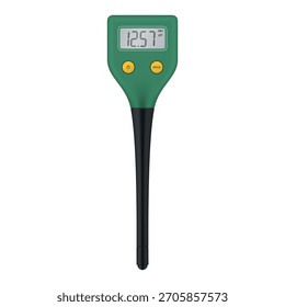 Testador digital de pH usado para medir os níveis de acidez do solo de forma eficiente em práticas de jardinagem e agricultura