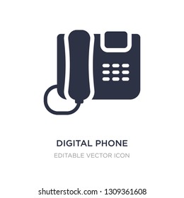 digital phone icon on white background. Simple element illustration from Communications concept. digital phone icon symbol design.