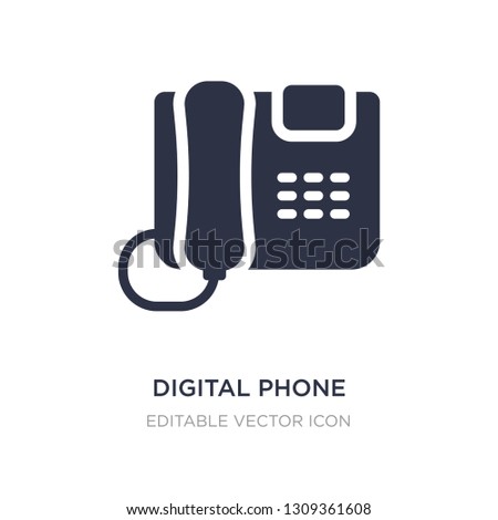 digital phone icon on white background. Simple element illustration from Communications concept. digital phone icon symbol design.