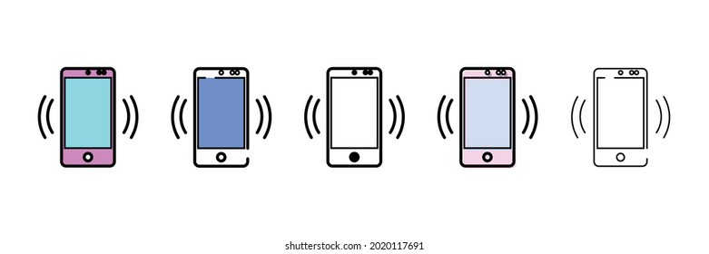 digital phone vector type icon