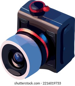 DIgital Photo Camera 3D isometric