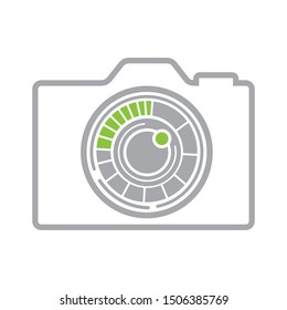 digital photo camera, abstract vector illustration