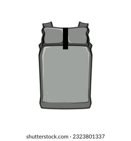 caricatura de mochila de cámara fotográfica digital. joven grafo, viaje turístico, cartel de la mochila de la cámara de fotos digital. ilustración vectorial de símbolo aislado