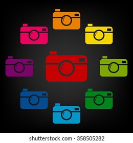 digital photo camera icon