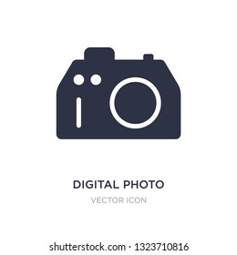 digital photo camera icon on white background. Simple element illustration from Technology concept. digital photo camera sign icon symbol design.