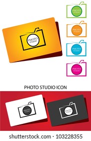 digital photo camera icon set. vector illustration.