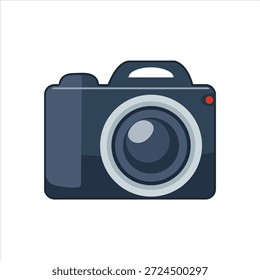 câmera fotográfica digital, Ilustração de vetor de ícone de câmera, Ilustração de câmera simples.