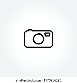 digital photo camera isolated line icon