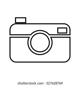 digital photo camera line  icon