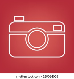 digital photo camera line  icon