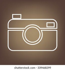 digital photo camera line  icon