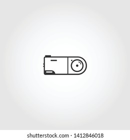digital photo camera vector icon