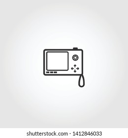 digital photo camera vector icon