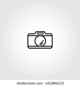 digital photo camera vector icon