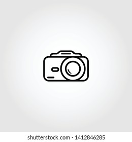 digital photo camera vector icon