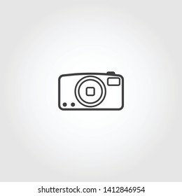 digital photo camera vector icon