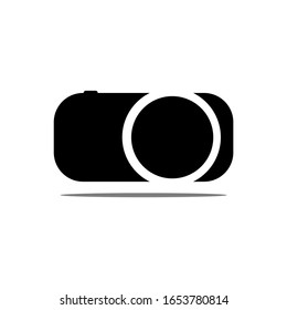 digital photo camera vector icon