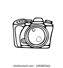 Digital photo camera. Vector illustration.