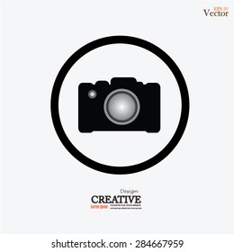 digital photo camera.vector illustrator.      
