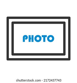 Digital Photo Frame Icon. Editable Bold Outline With Color Fill Design. Vector Illustration.