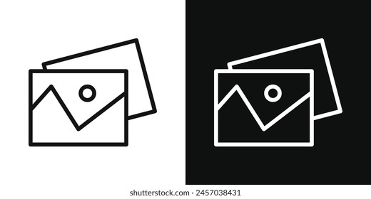 Digital Photo Management and Gallery Display Vector Icons