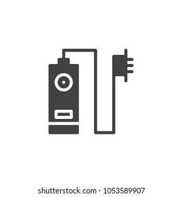 Digital photo timer and remote control vector icon. filled flat sign for mobile concept and web design. Intervalometer simple solid icon. Symbol, logo illustration. Pixel perfect vector graphics