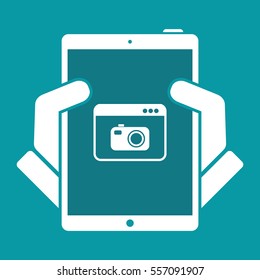 Digital photo - Vector flat icon