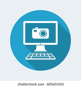Digital photo - Vector flat icon