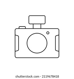 Digital photography camera icon vector