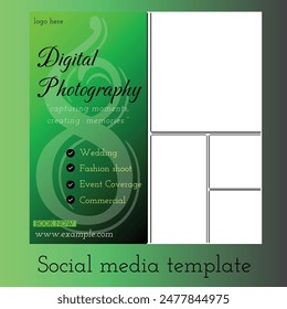 digital photography social media template.fully editable vector.