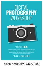 Digital Photography Workshop Event Poster With Date And Time Details