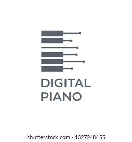 Digital Piano Logo design Template