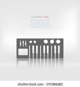 digital piano synthesizer icon