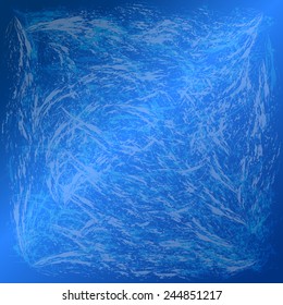 a digital picture of a blue stains on frosty blue background