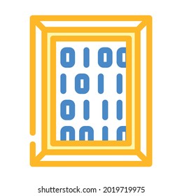 digital picture color icon vector. digital picture sign. isolated symbol illustration