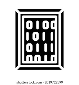 digital picture glyph icon vector. digital picture sign. isolated contour symbol black illustration