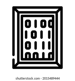 digital picture line icon vector. digital picture sign. isolated contour symbol black illustration