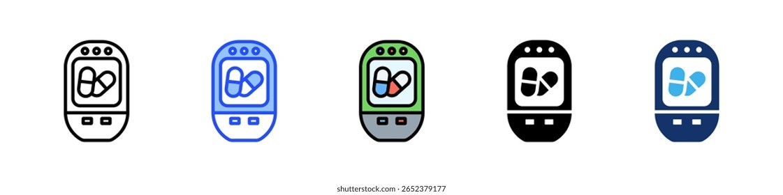 Digital Pills Icon Collection With Multiple Styles