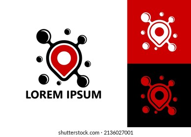 vector de diseño de la plantilla de logotipo de pin digital