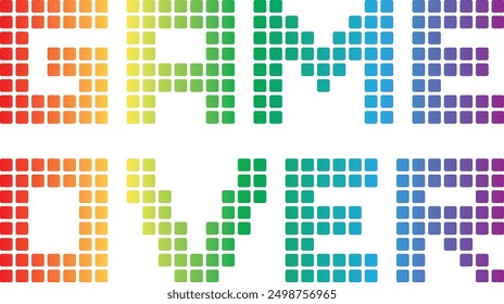 Digital Pixel Bitmap Video Game Text