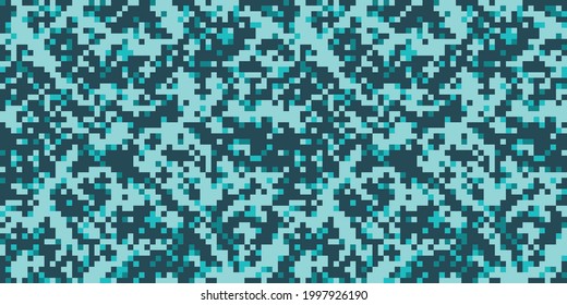 Digital pixel camouflage military texture  background. Seamless pattern.Vector. 